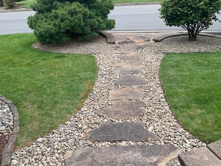 Gravel walkway